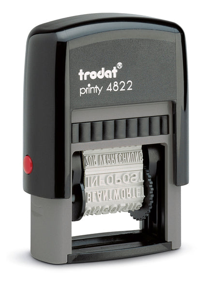 Trodat I 4822IEKSC – Selbstfärbender Mehrtext-Stempel, Schrifthöhe 4 mm