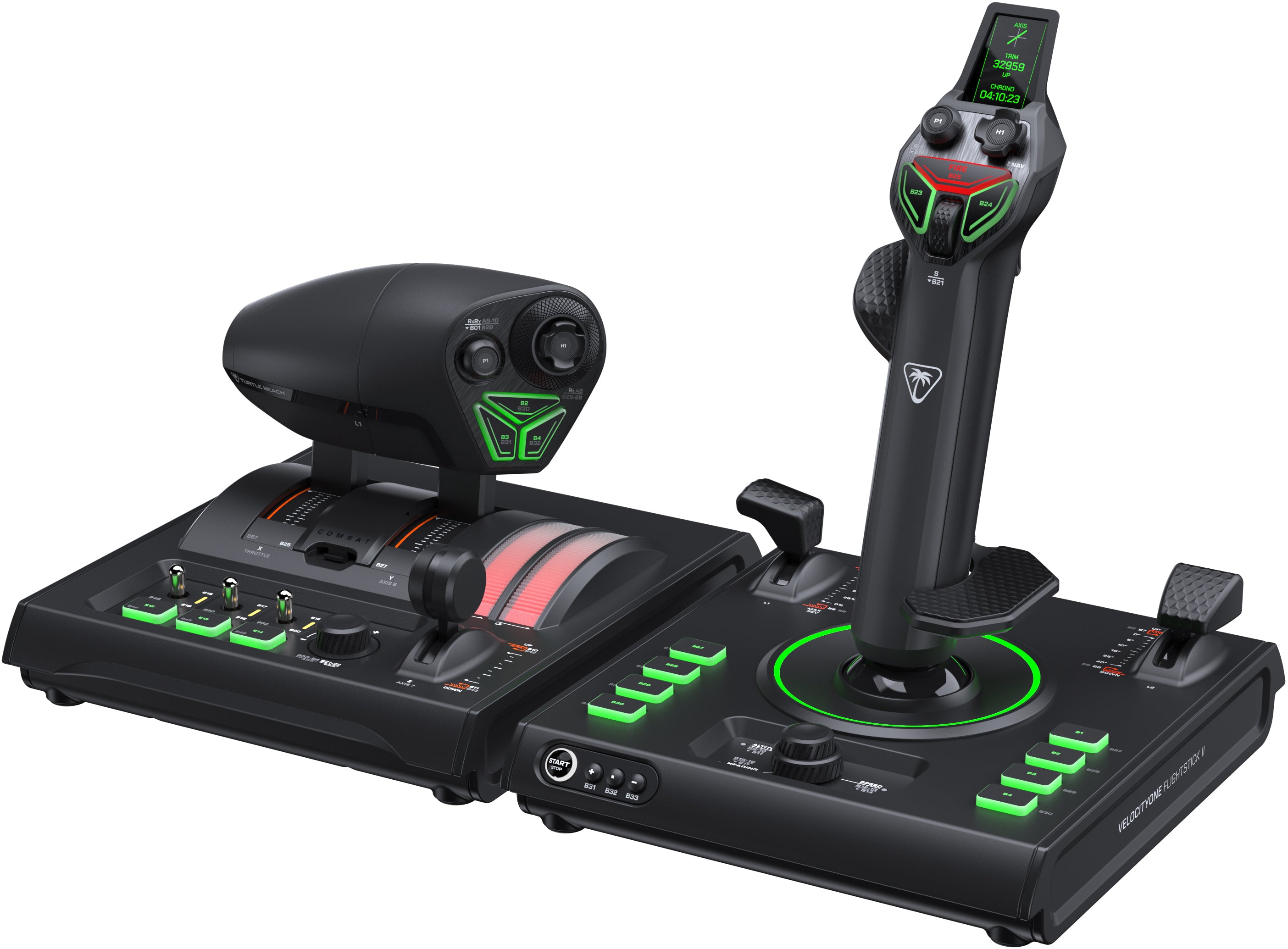 Turtle Beach VelocityOne HOTAS – Joystick – 15 Achsen, 73 programmierbare Eingaben – für PC