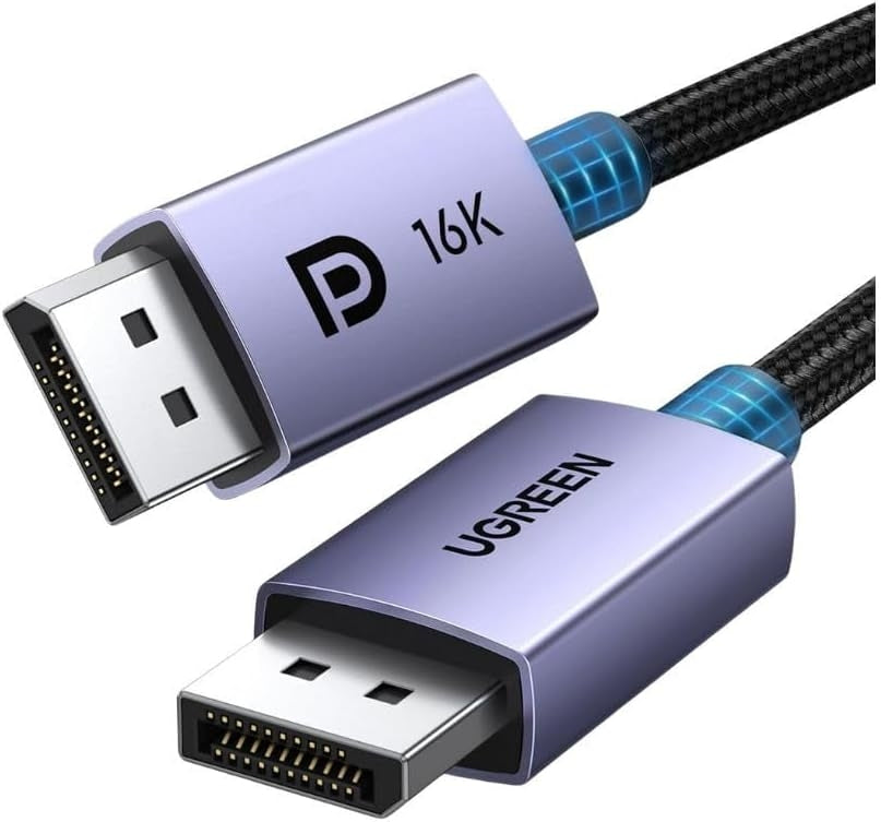 Ugreen DisplayPort Kabel DP 2.1 16K 60 Hz – 3 m – HDR, ARC – für Geräte mit DisplayPort-Anschluss