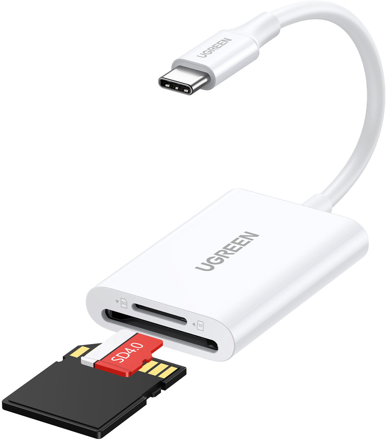 Ugreen 35506 Kartenleser – USB-C, 2 Steckplätze, USB 3.2 Gen 1 (5 Gbit/s), für SD/TF (SDHC/SDXC)