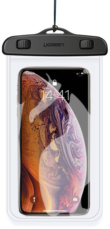 Ugreen Pouch/Umhängetasche – für Smartphones bis 6,5", ABS+PVC, Transparent, IP68, abnehmbarer Halsriemen