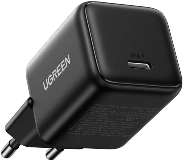 Ugreen 65007 USB-Wandladegerät 30 W – USB-C×1 – PD 3.0, QC 4.0, PPS – GaN – Schwarz