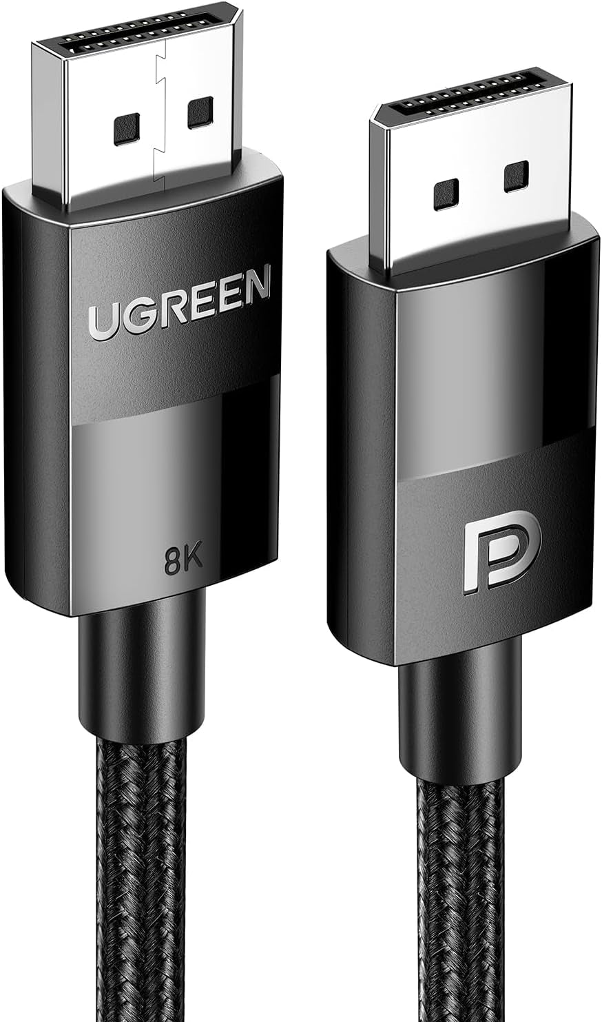 Ugreen DisplayPort Kabel DP 1.4 8K 60 Hz – 3 m – Geflochten, Verriegelbar