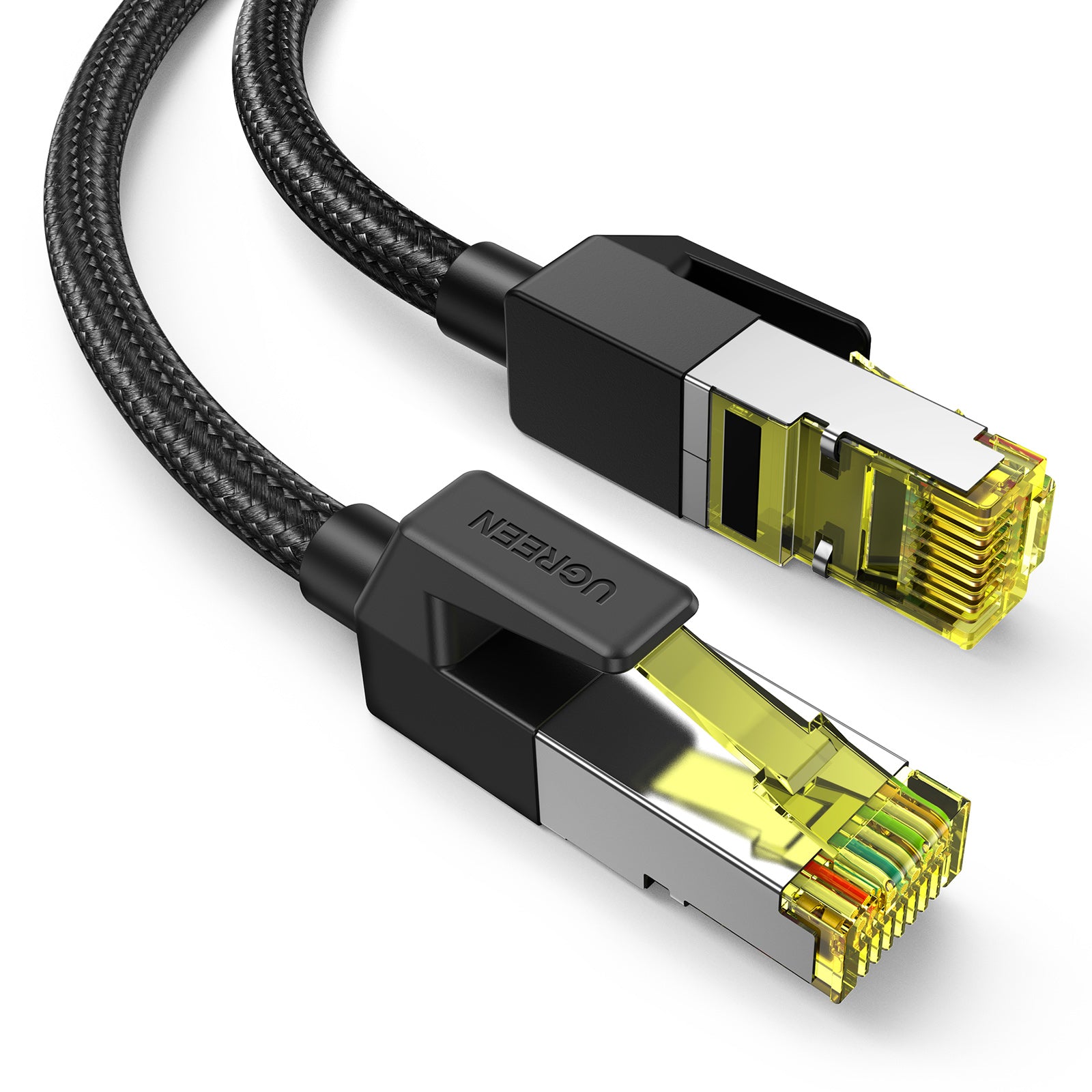 Ugreen 80423 Patchkabel – Cat7 F/FTP (FFTP), 2 m, Schwarz, RJ-45