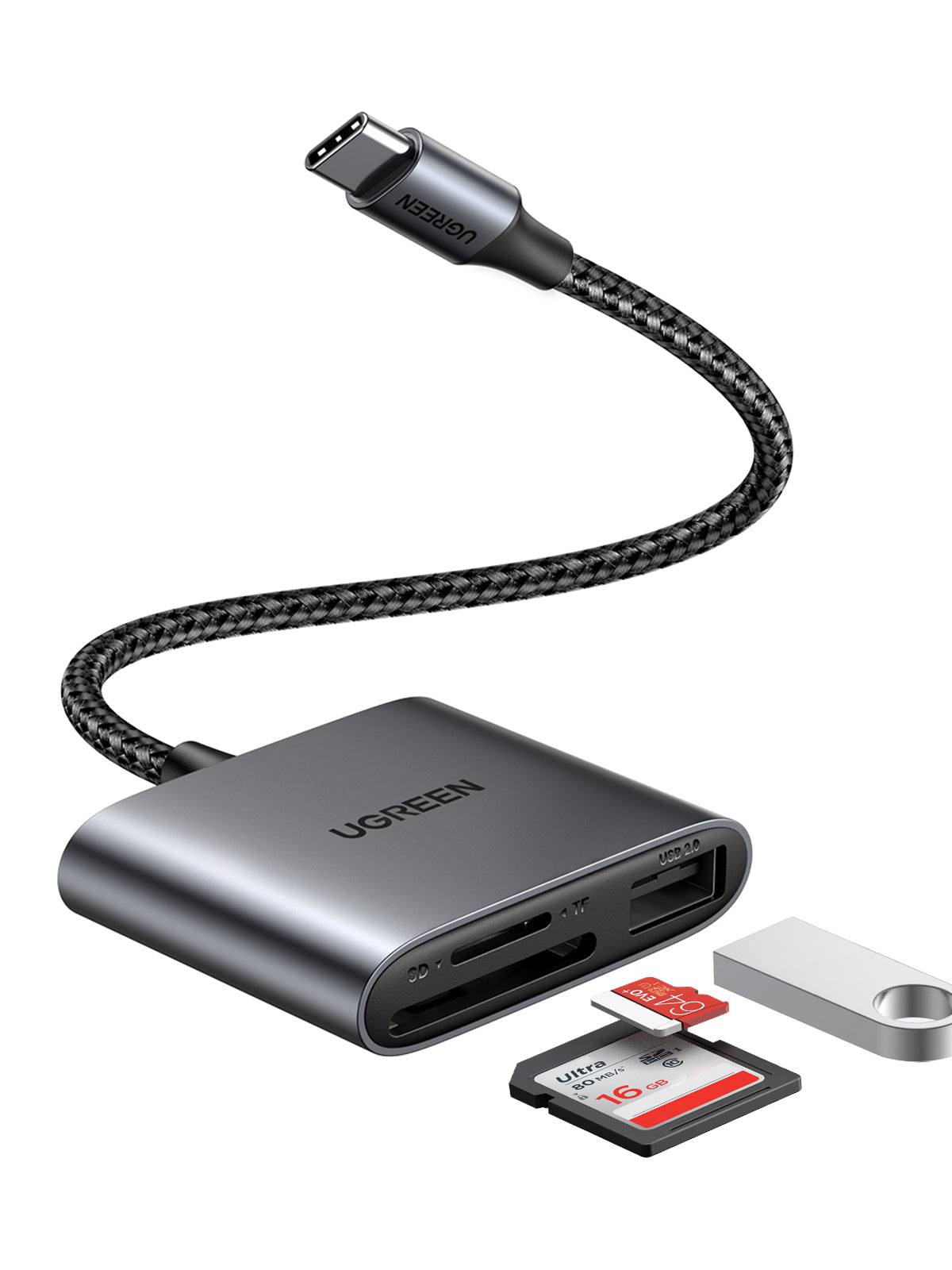 Ugreen USB-Kartenleser USB-C – SD/microSD – USB 3.2 Gen 1 (5 Gbit/s) – für Windows, macOS, Android und mehr