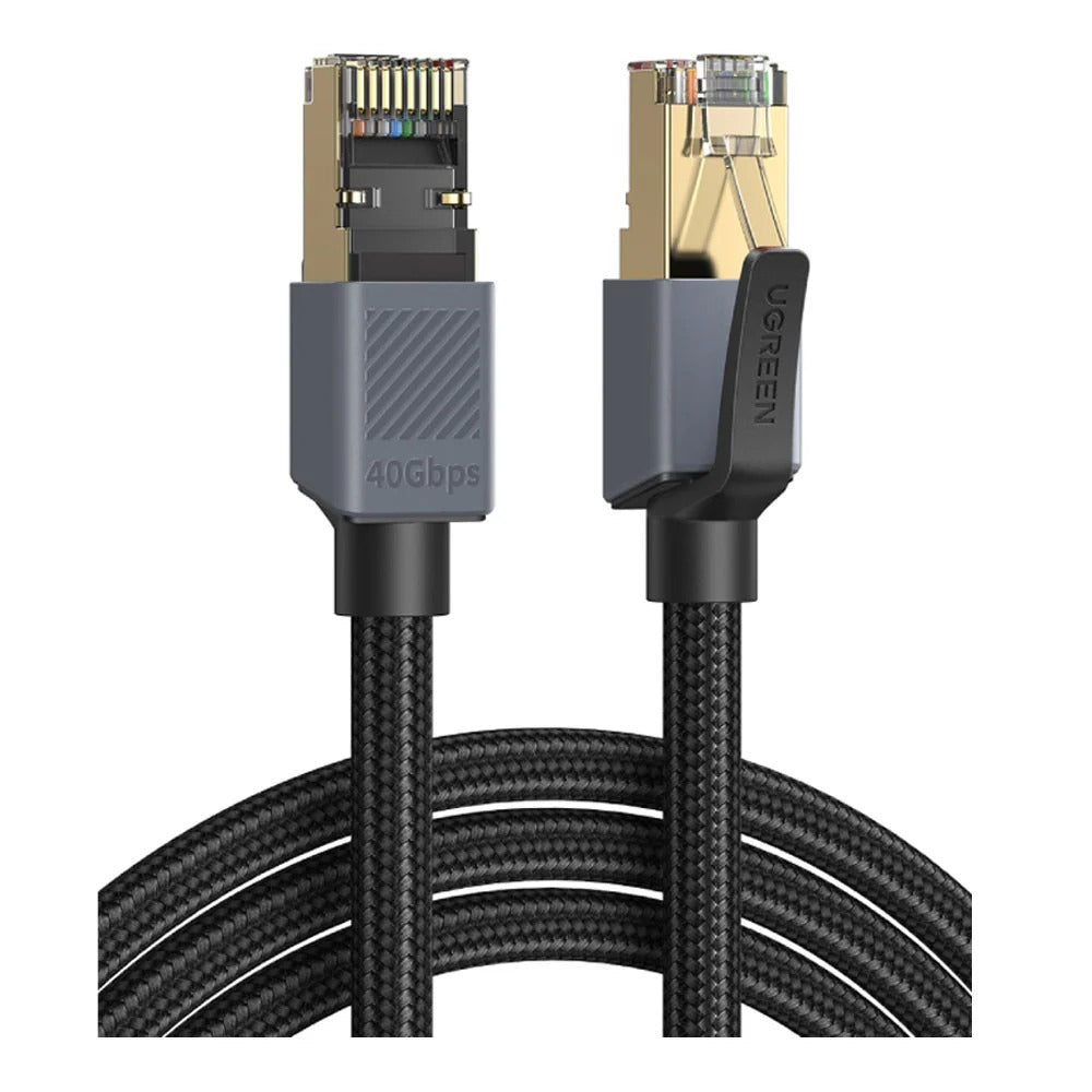 Ugreen 85629 Patchkabel – Cat8 F/FTP, 3 m, Grau/Schwarz