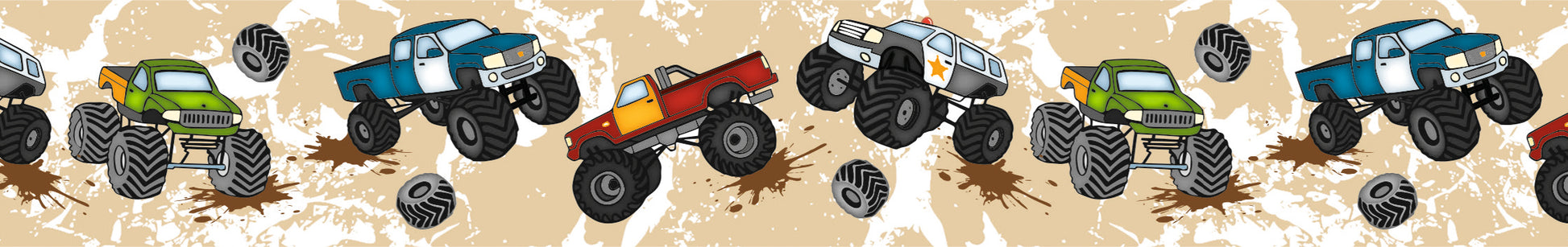 Ursus Monstertruck Washi Tape – 44 mm × 0,044 m, Papier, wiederablösbar