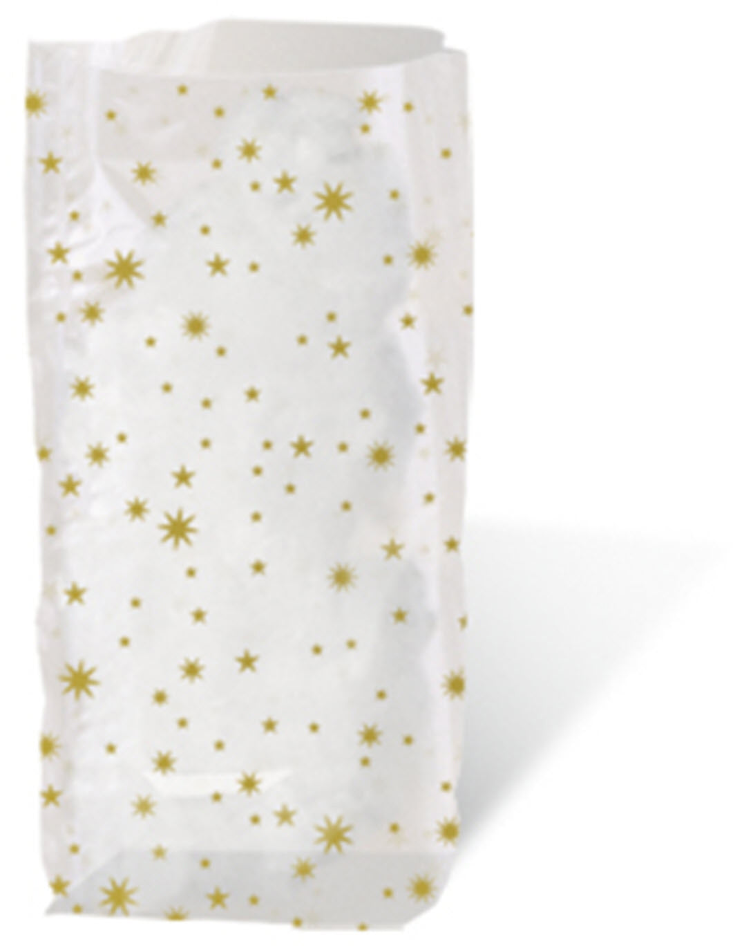 URSUS Weihnachts-Geschenktasche für kleine Geschenke – 11,5 × 11,5 × 19 cm, Folie, Gold, Weiss, 6050000, 10 Stück
