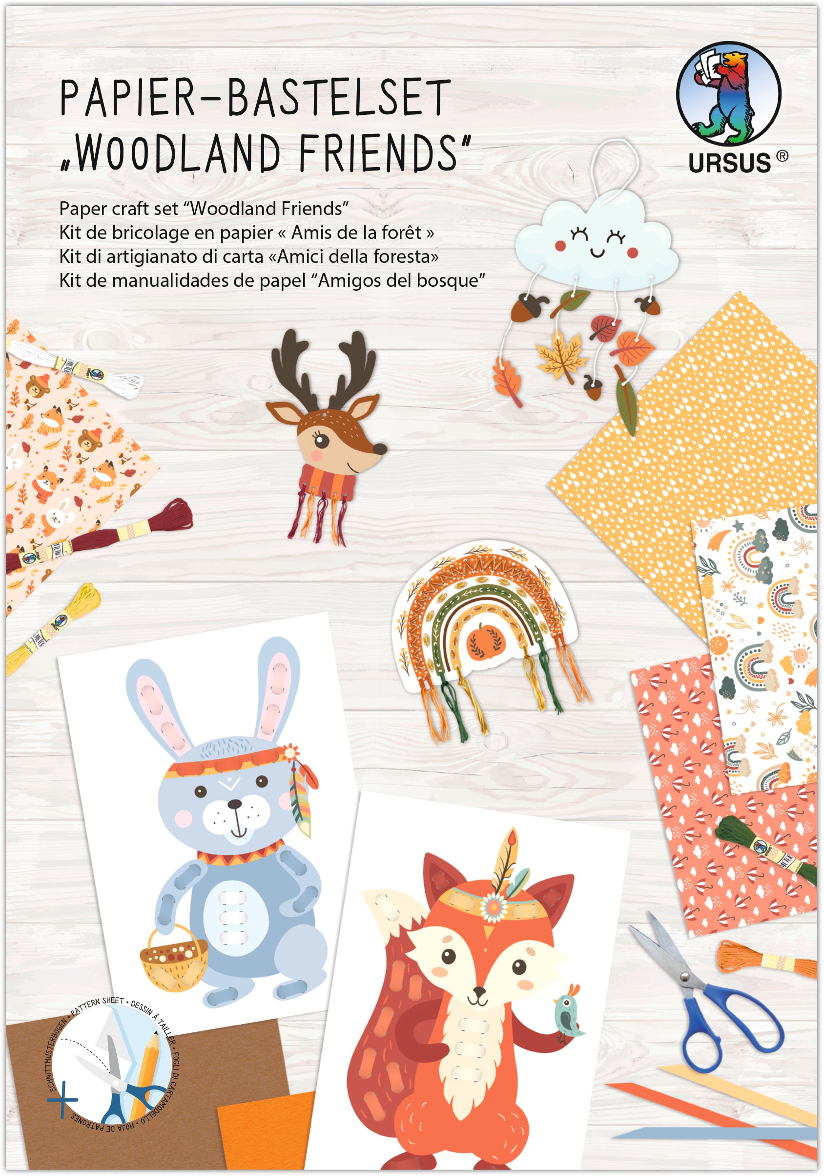 Ursus Papier-Bastelset Woodland Friends – 8080002F