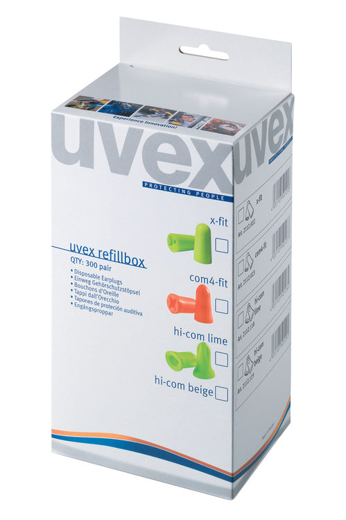 Uvex one2click Einweg-Ohrstöpsel – SNR 37 dB – Neongrün