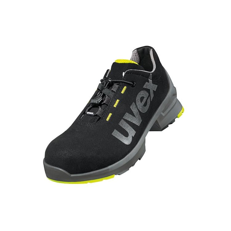 Uvex 1 8544.8 Sicherheitshalbschuh S2 ESD SRC – schwarz – Grösse 43, Weite 11, Speed-Schnürsenkel, metallfrei