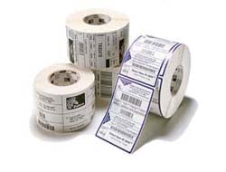 Zebra Selbstklebendes Druckeretikett, 76 mm × 25 mm, weiss, Papier, permanent, 12 Rollen