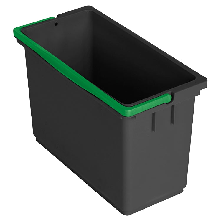 Vermop Putzeimer Equipe – 8 l – rechteckig – anthrazit mit grünem Griff – 34,5 × 17,0 × 23,0 cm