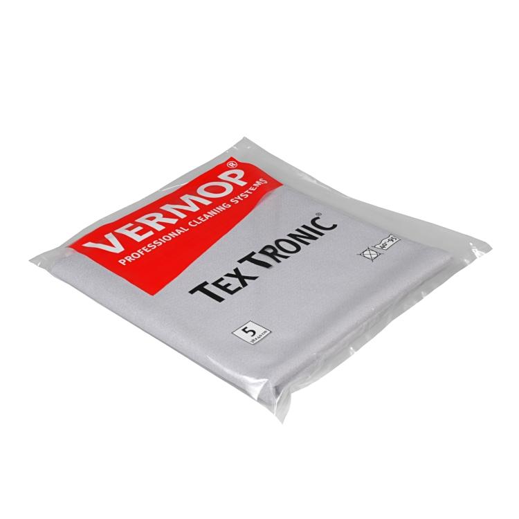 Vermop Mikrofasertuch Textronic – grau – 38 × 40 cm – Polyester – 1 Stk.