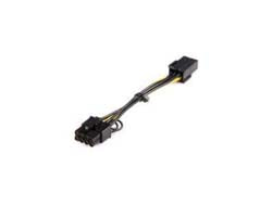 StarTech.com PCIe Stromkabel – PCI-E (8-polig) zu PCI-E (6-polig), 0,155 m, schwarz/gelb