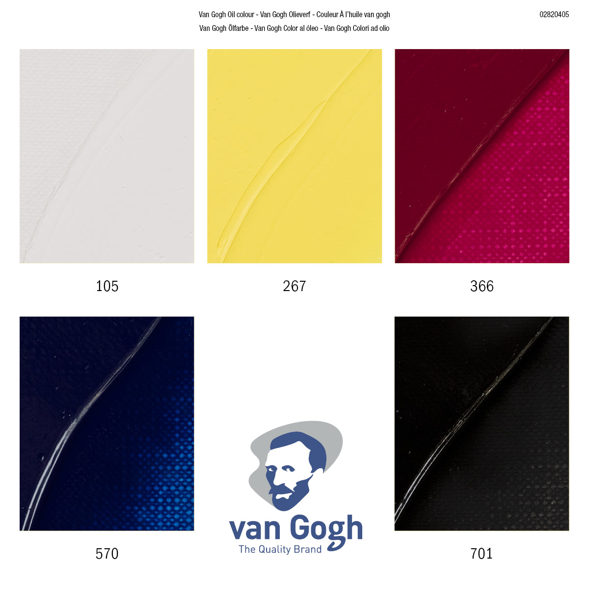 Van Gogh Ölfarben Primär-Mischset – Gelb/Rot/Blau/Schwarz/Weiss – 5×20 ml (100 ml)
