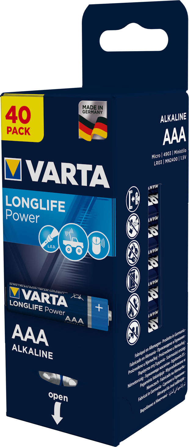 Varta AAA Batterien, Alkaline, 1,5 V – 4 Stk.