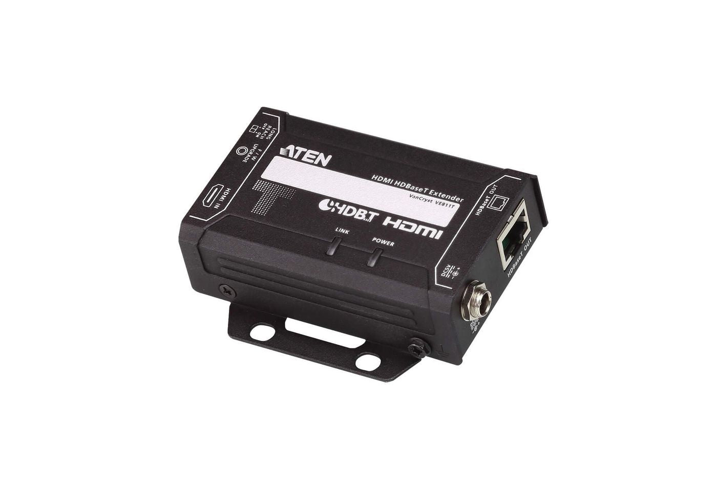ATEN VE811T – HDBaseT-Sender – 4K UHD (4096×2160), RJ‑45/HDMI, bis 100 m – Schwarz, Metall