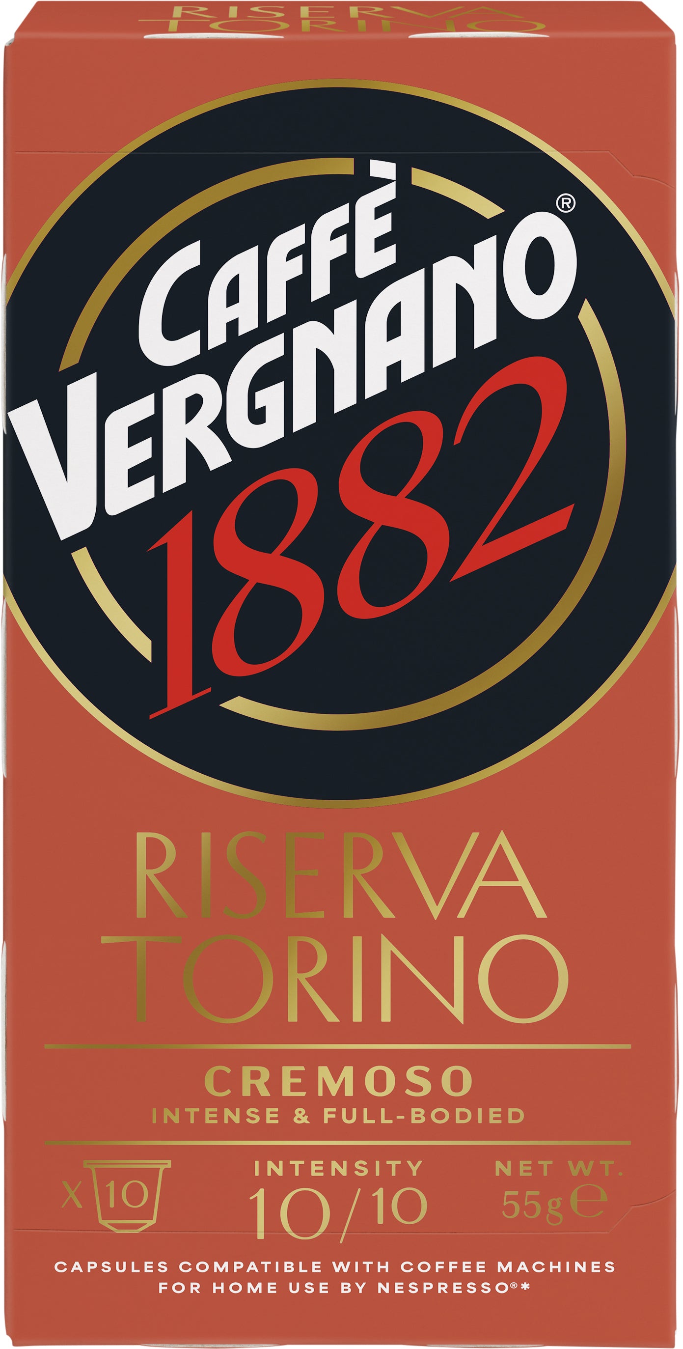 Vergnano Riserva Torino Cremoso – Kapseln für Nespresso – 10 Kapseln