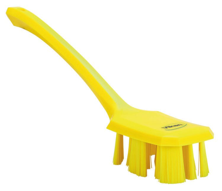 UST Scheuerbürste – hart, Polyester (PBT) glasverstärkt, Polypropylen, 39,5 cm, gelb, ULTRA SAFE TECHNOLOGY