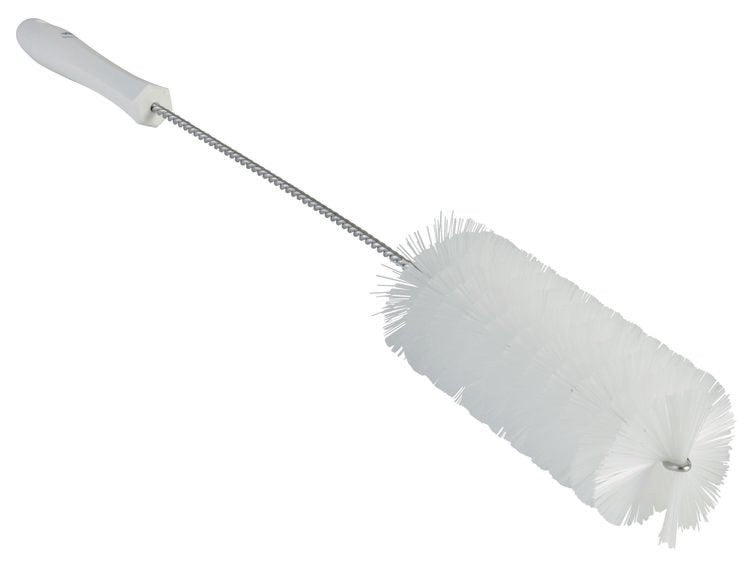 Vikan Rohrbürste mit Stiel – Ø 6 cm, 51 cm, mittel, Polypropylen (PP), Edelstahl, weiss