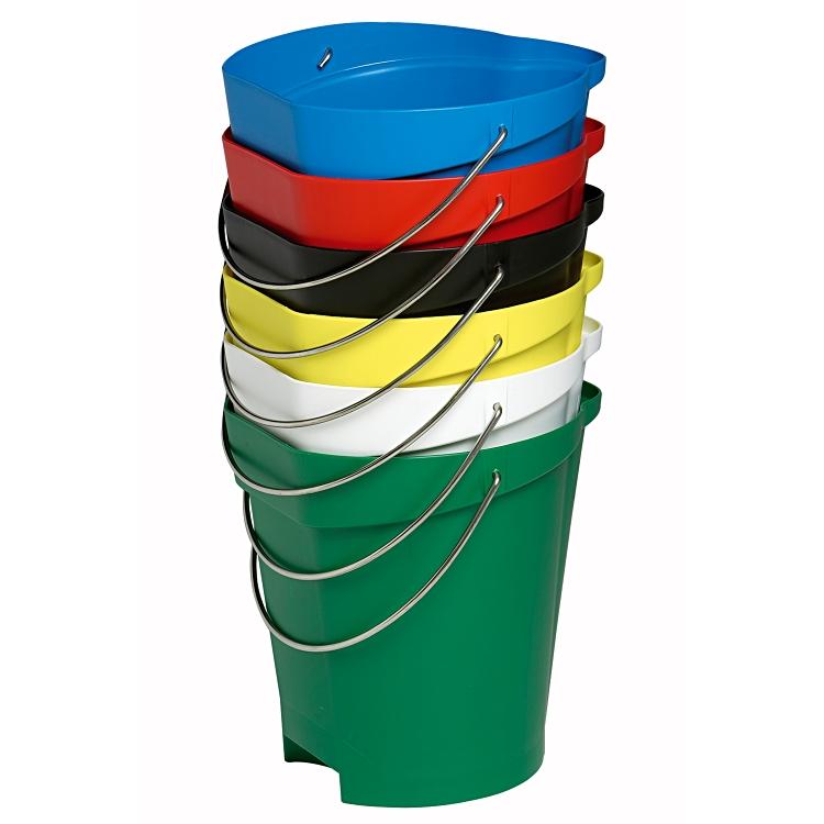 Vikan Putzeimer – 12 l, PP, grün, mit Edelstahlhenkel, 1 Stk.