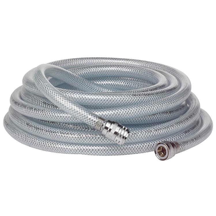 Vikan Kaltwasserschlauch – 10 m, 1/2" Kupplung – PVC, verchromtes Messing, Weiss