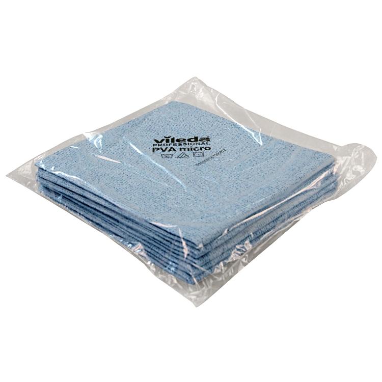 Vileda professional Mikrofasertuch PVAmicro – Blau – 38 × 35 cm – 5er-Set