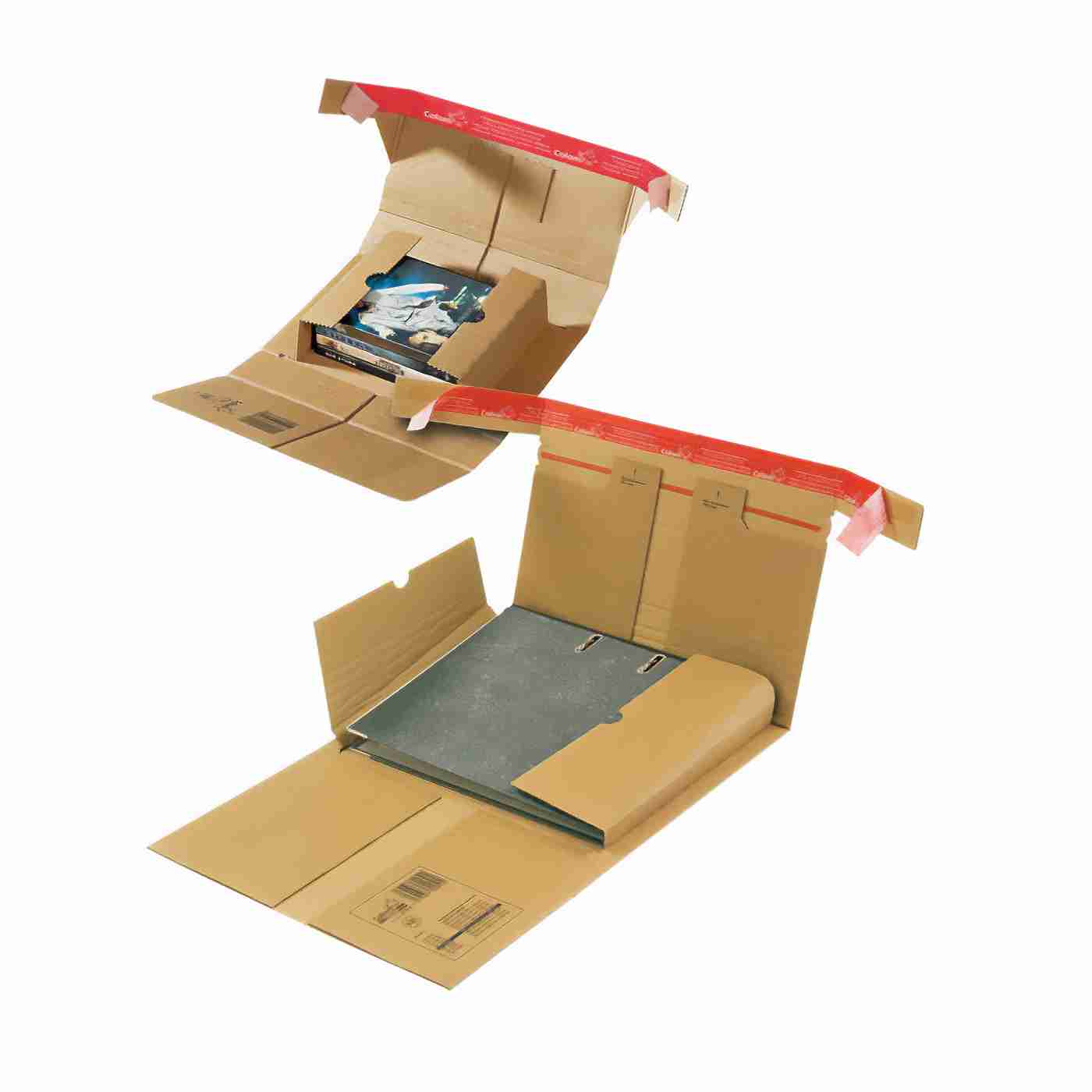 Colompac Versandverpackung – 320 × 320 × 60 mm, braun, selbstklebend – 1 Stk., ab 20 Stk.