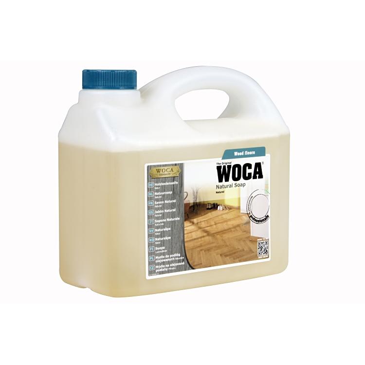 Woca Holzbodenseife Bodenreiniger für Holz – Natur, Flüssigkeit, Kanister – 2,5 l