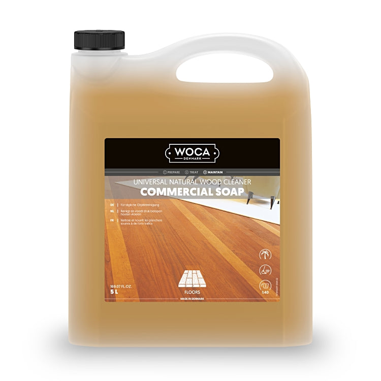 Woca Meisterseife Bodenreiniger für Holz – Natur, Kanister – 5 l