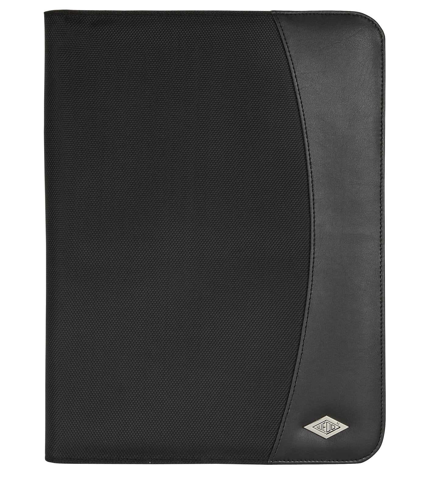 Wedo Schreibmappe Elegance 585401 für A4, 4 Taschen, Stifthalter – Leder/Nylon – Schwarz