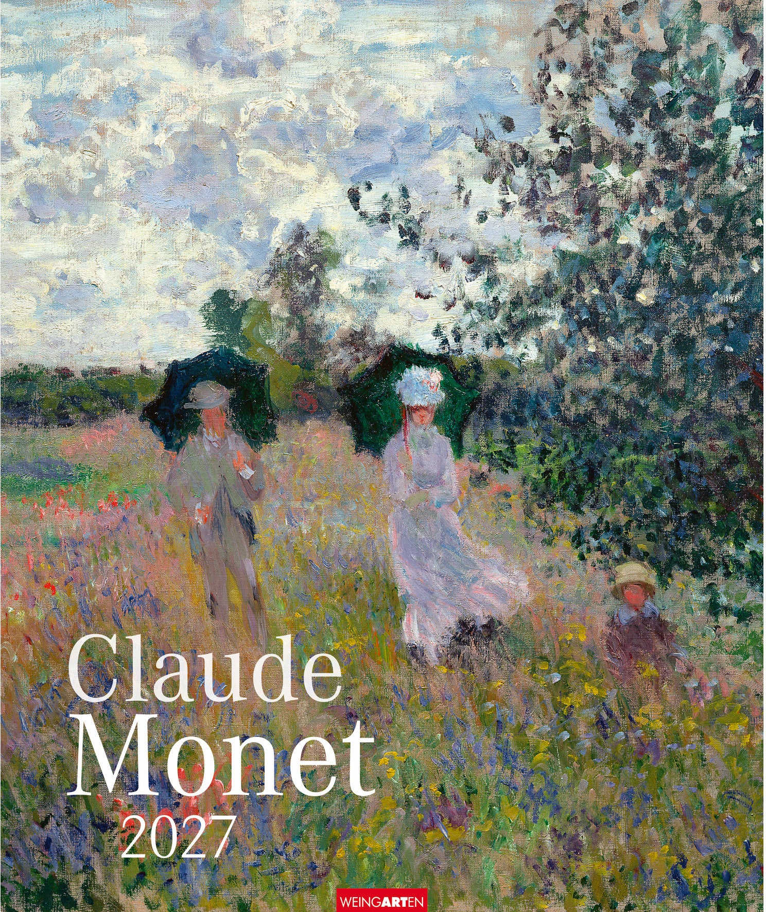 Weingarten Claude Monet – Bildkalender 2027 – 46,5 × 55,8 cm – Kalendarium deutsch