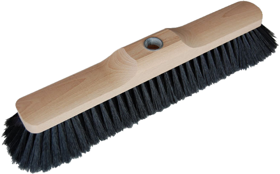Weitaclean Bodenwischer 22035FSC – 35 cm, Rosshaarmischung, Buche (FSC, roh), für DIN-Gewinde