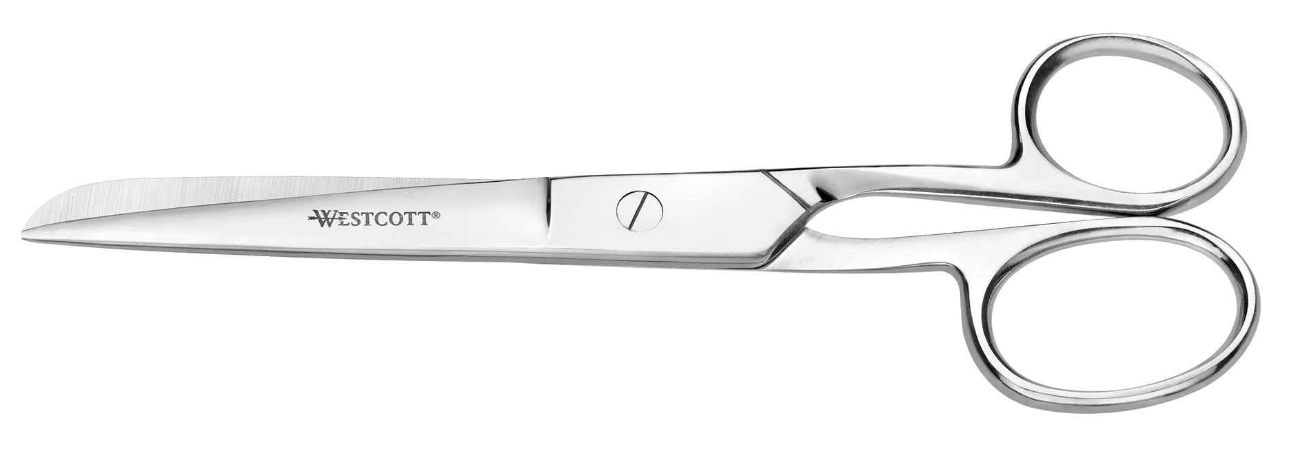 Westcott Schere 15,5 cm, spitz, für Rechtshänder – Edelstahl, ergonomischer Griff, hochglanzpoliert
