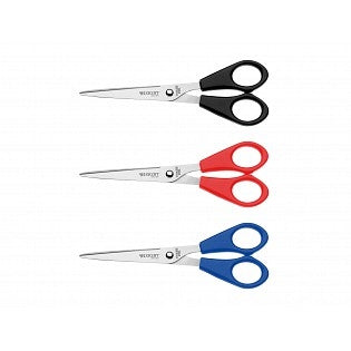 Westcott Scheren-Set 17,0 cm – Edelstahl, Blau/Rot/Schwarz, 3 Stk.