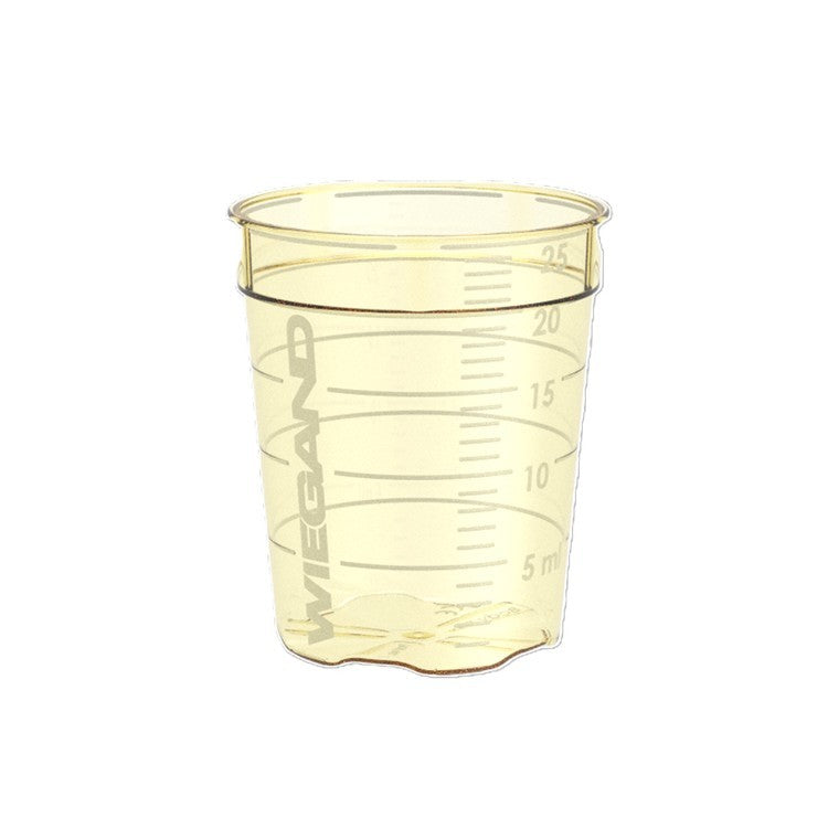 Wiegand Medikamentenbecher – waschbar – 25 ml, 47 Stk – gelb – Polypropylen