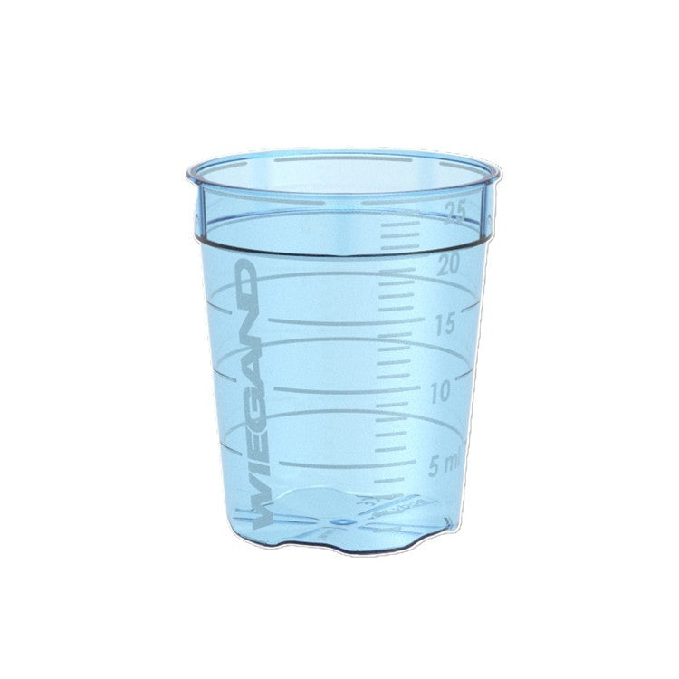 Wiegand Medikamentenbecher – Pack à 47 Stk., 25 ml, Kunststoff (PP), Blau, graduierte Skala
