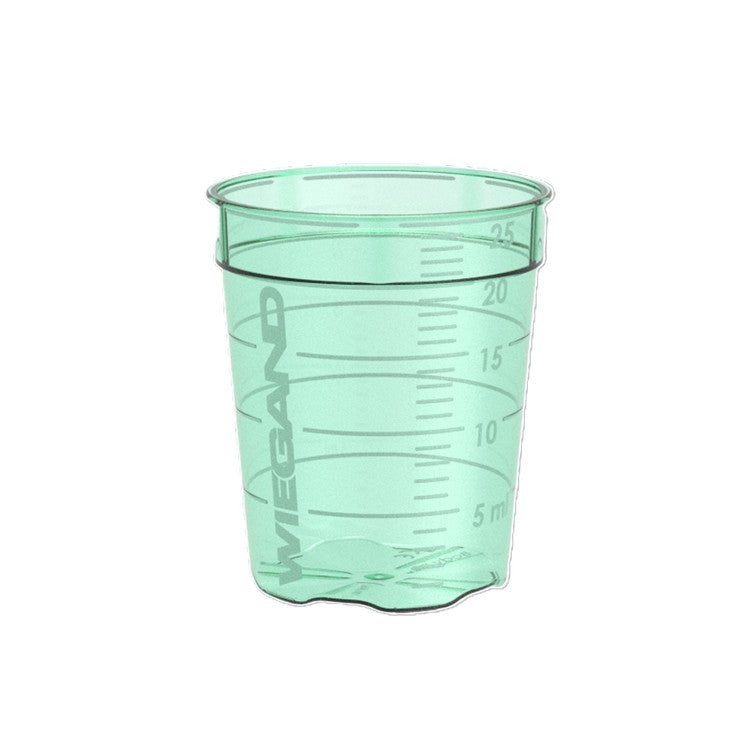 Wiegand Medikamentenbecher – 47er Pack, 25 ml, Kunststoff (PP), Grün, Graduierung 5–25 ml