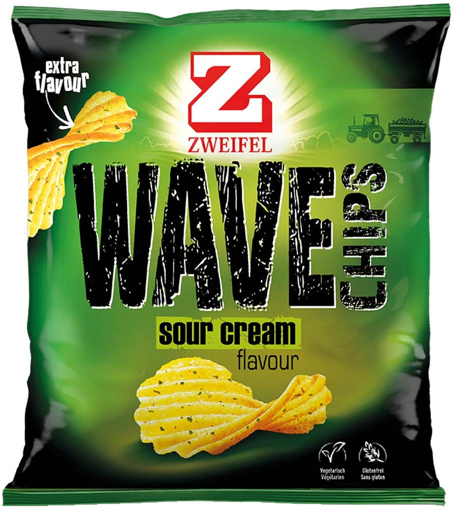 Zweifel Wave Chips – Sour Cream – 120 g