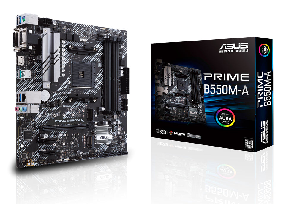 ASUS PRIME B550M-A – Mainboard – AM4, AMD B550, mATX, DDR4