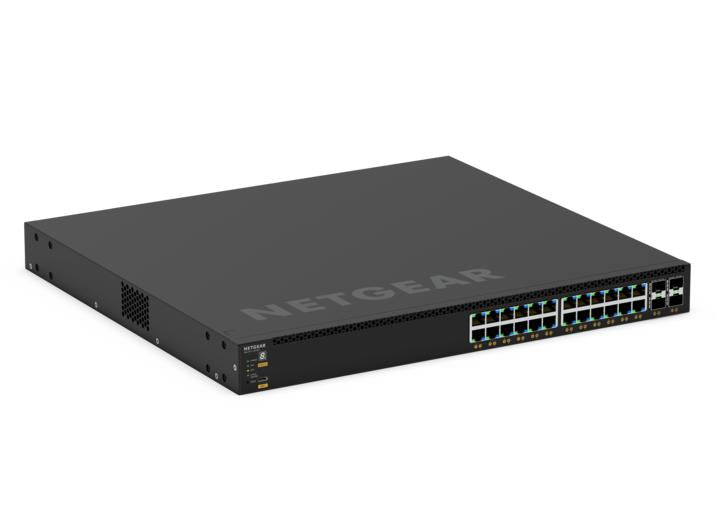 NETGEAR GSM4328-100AJS – Managed Switch – 24×GbE, 4×SFP+, L3, PoE+ 648 W, 1U