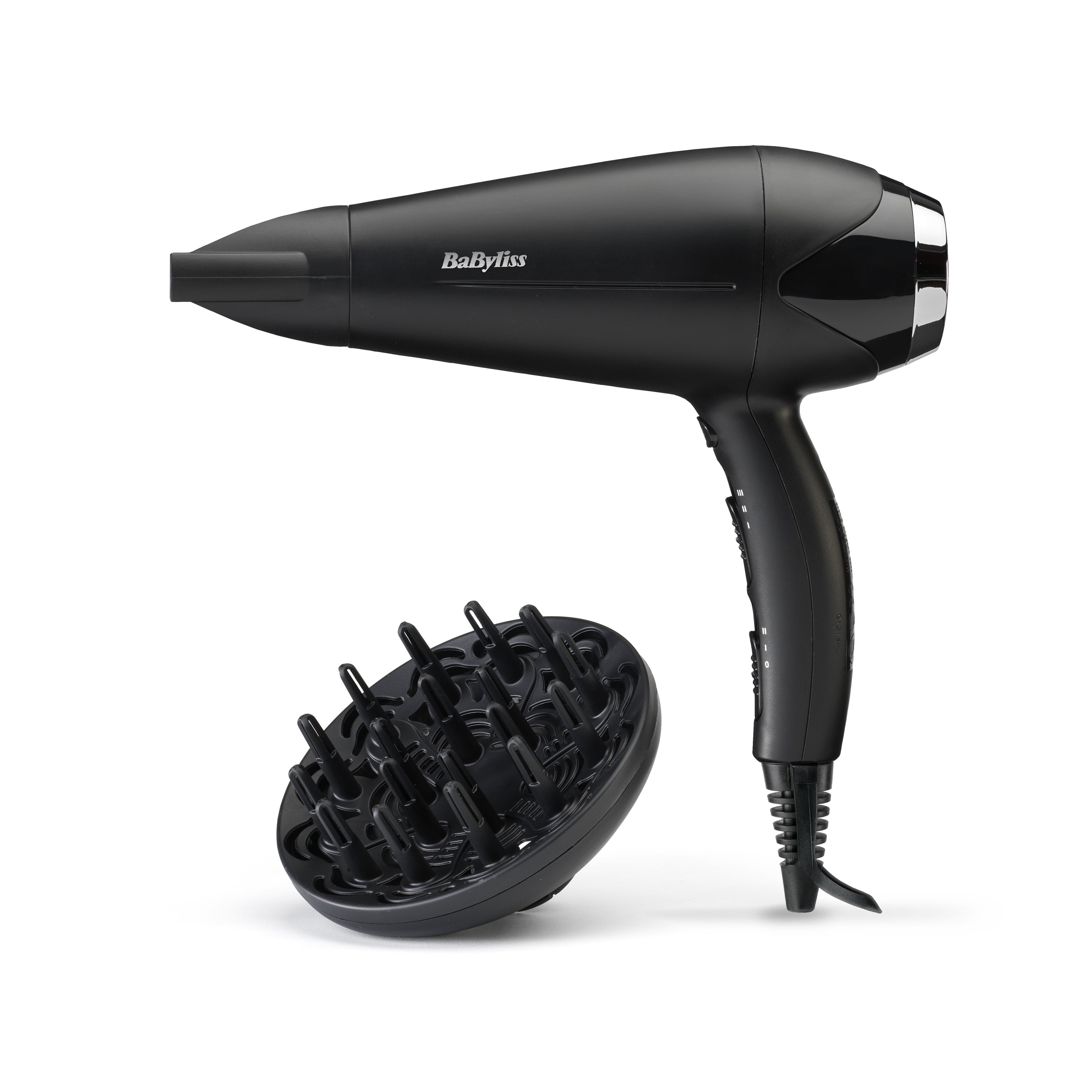 BaByliss Haartrockner D572DE – 2200 W, Ionenfunktion, Keramisches Heizsystem – schwarz