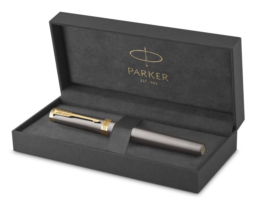 Parker Ingenuity F Grey Core Fi – Tintenroller, Schwarz, Grau