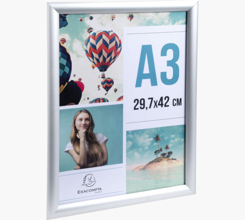 Exacompta Plakatrahmen – für A3 – weiss – Aluminium