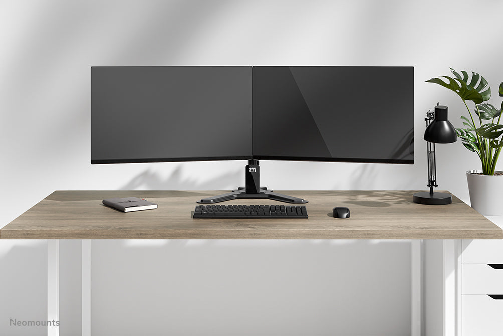 Neomounts DS45-600BL2 – Monitor-Tischständer – 2 Monitore – 10–32" – VESA 75×75/100×100 mm – bis 6 kg/Monitor