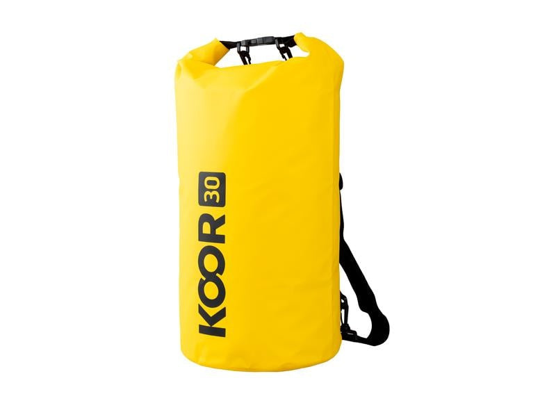 KOOR Sporttasche Dry Bag – 30 l, PVC, Gelb, 40,5 × 67 × 23 cm