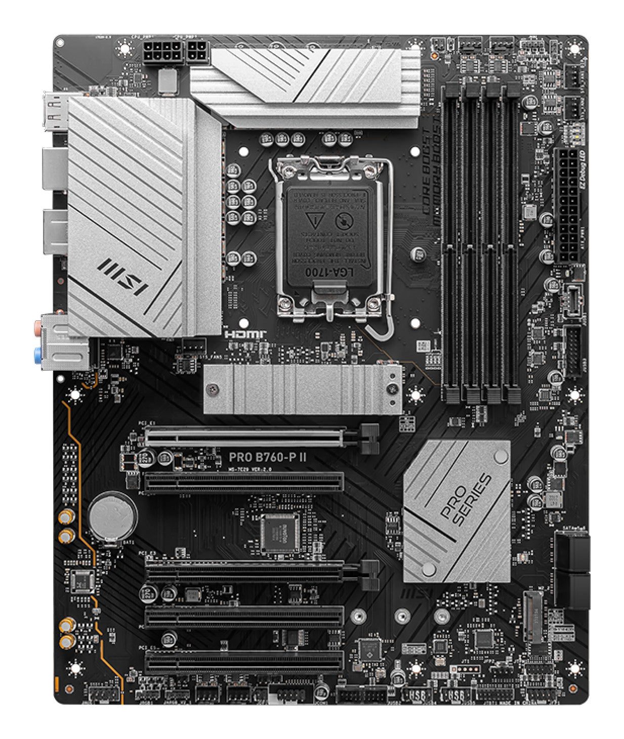 MSI PRO B760-P II – Mainboard – LGA 1700, Intel B760, ATX, DDR5