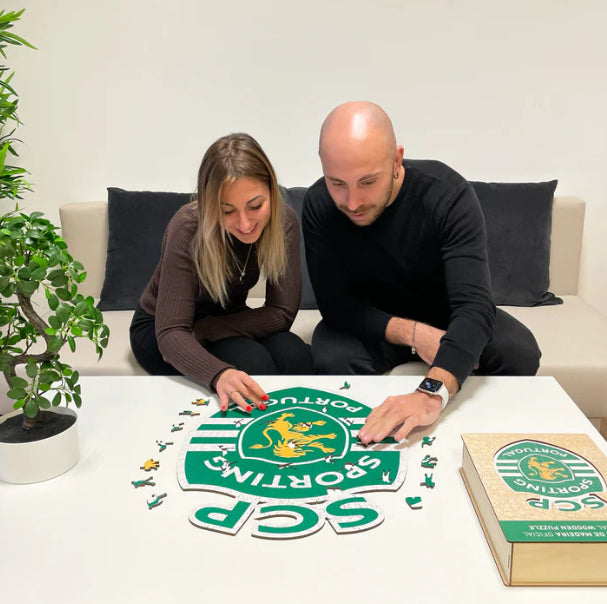 Iconic Puzzles Puzzle Sporting CP – 150 Teile – 21 × 28 cm – ab 10 J. – Holz – mehrfarbig