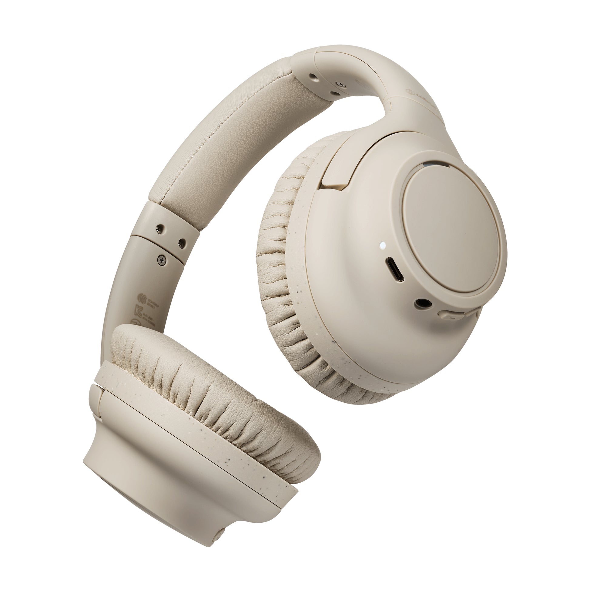 Audio-Technica ATH-S300BT Over-Ear Kopfhörer – Kabel + BT, ANC, Beige, BT 5.1